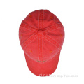 Rood gewassen denim dad honkbal petten